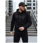 Čierna pánska mikina s nápisom ICON - XXL