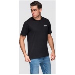 Čierne pánske tričko s trendy nápisom  V2 TSPT-0258 - S