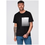 Čierne pánske tričko s trendy potlačou V2 TSPT-0246 - XXL