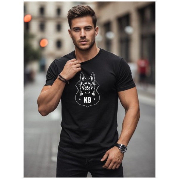 Čierne tričko s originálnym motívom K9 - L