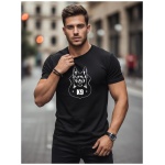 Čierne tričko s originálnym motívom K9 - XXL