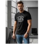 Čierne tričko s originálnym moto logom - XL