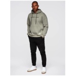 Cool khaki mikina s kapucňou a nápisom na hrudi V2 OM-SSNZ-0241 - XL