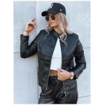 Dámska kožená bunda TRENDY FUSION čierna