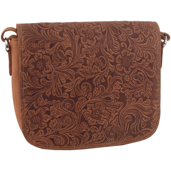 Dámska kožená crossbody kabelka bežová 250112