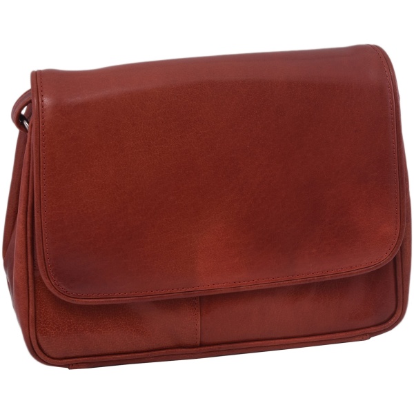 Dámska kožená crossbody kabelka červená 250714