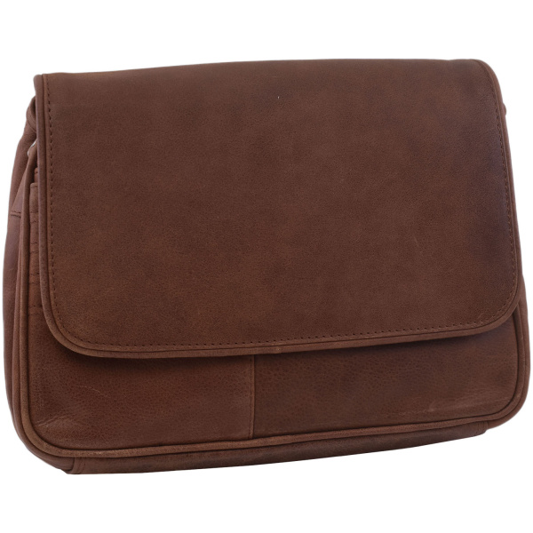 Dámska kožená crossbody kabelka koňak 220108