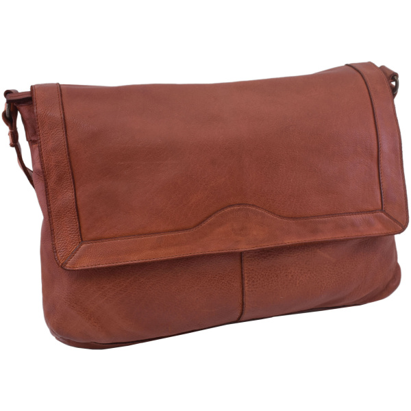 Dámska kožená crossbody kabelka koňak 270110