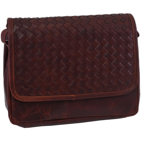 Dámska kožená crossbody kabelka koňak 390220