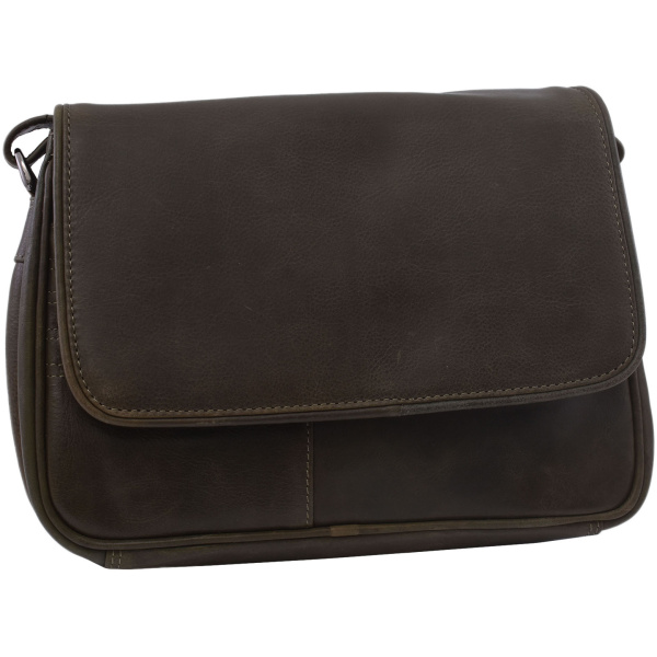 Dámska kožená crossbody kabelka olivová 220108