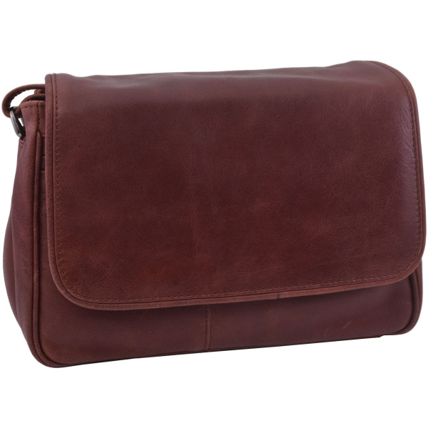 Dámska kožená crossbody kabelka ružová 220108