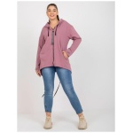 Dámska mikina rozopínacia plus size SAMMIE ružová