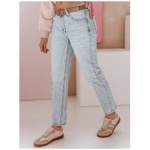 Dámske džínsové nohavice slim fit s opaskom SLIMLEN modrá