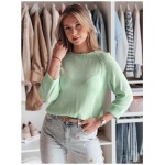 Dámsky sveter nadrozmernej veľkosti SOFTICAN svetlozelený