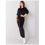 Dámsky velúrový plus size set JEANNE black
