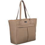 Elegantná béžová shopper kabelka so zipsom – Peterson