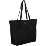 Elegantná čierna shopper kabelka so zipsom – Peterson
