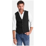 Elegantná pánska čierna vesta V3 BLZV-0143 - XL