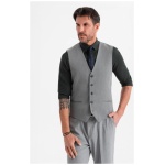 Elegantná pánska šedá vesta V1 BLZV-0143 - XXL