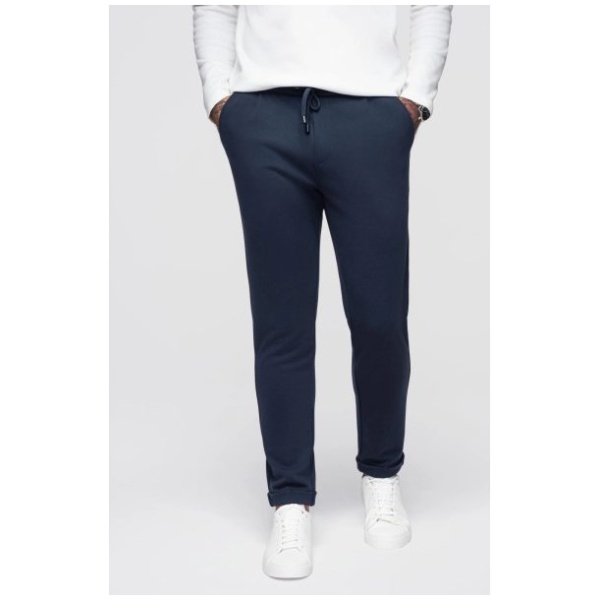 Elegantné pánske teplákové nohavice modré V1 OM-PACP-0283 - L