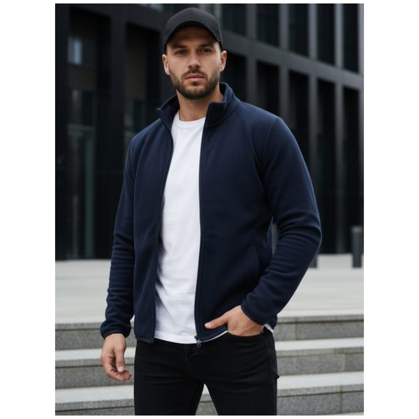 Granátová mikina na zips bez kapucne - XL