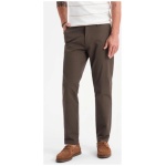 Hnedé chinos nohavice s jemnou textúrou V3 PACP-0184 - L