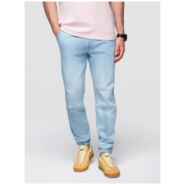 Jedinečné svetlomodré rifľové joggery V1 PADJ-0267 - L
