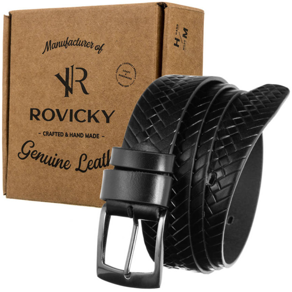 Kožený oblekový opasok Rovicky