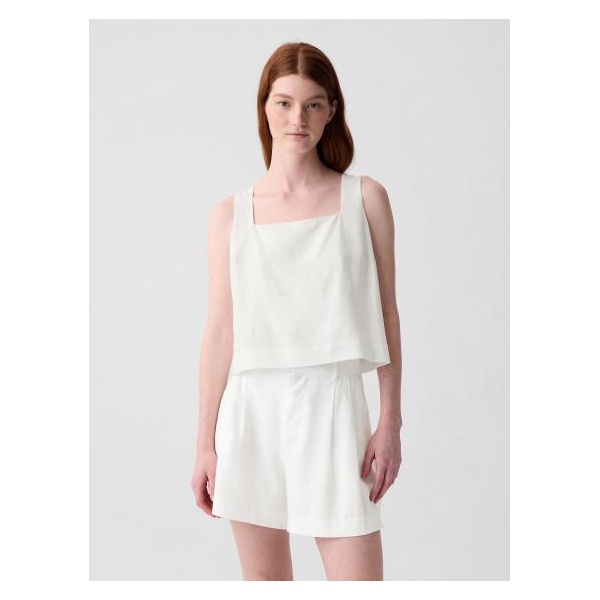 Ľanový crop top