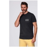 Moderné čierne pánske tričko s nápisom V2 TSPT-0231 - XL