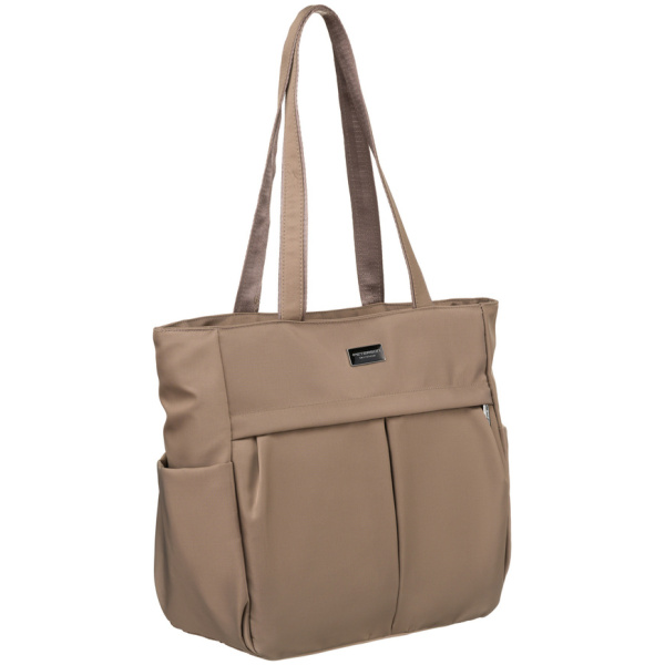Módna béžová shopper kabelka A4 – Peterson