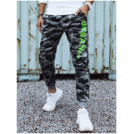Pánske camo tepláky s potlačou antracit Dstreet UX4441