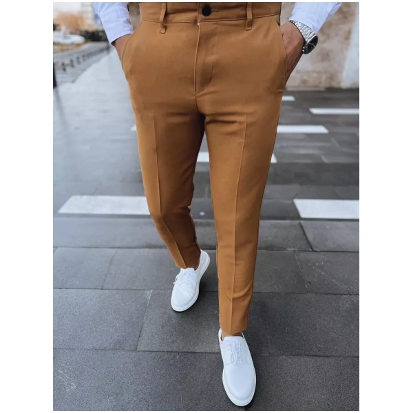 Pánske chinos nohavice vo farbe camel