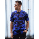 Pánske modré camo tričko Dstreet RX5595