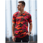Pánske oranžové camo tričko Dstreet RX5592