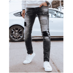 Pánske šedé džínsové nohavice Dstreet UX4293