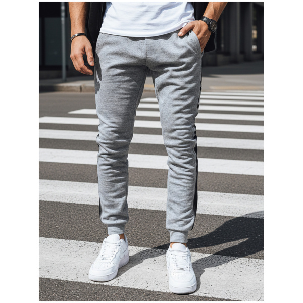 Pánske šedé tepláky Dstreet UX4196