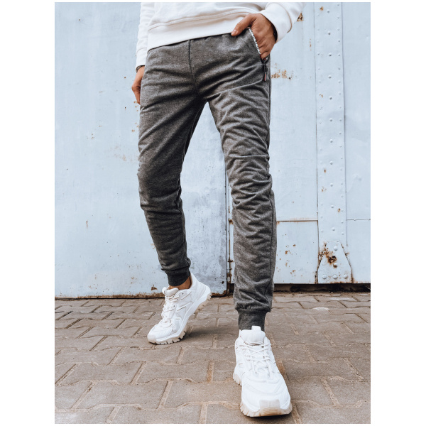 Pánske svetlošedé tepláky Dstreet UX4278