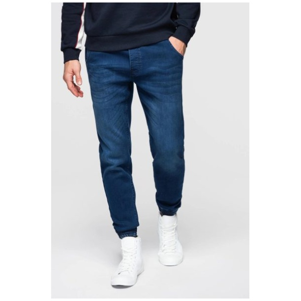 Pánske tmavomodré rifľové joggery V3 PADJ-0242 - S