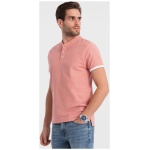 Pohodlná trendy ružová polokošeľa V7 TSCT-0156 - L