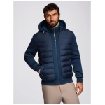 Prešívaná tmavomodrá bomber bunda  V2 JALP-0298 - XL