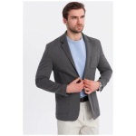 Športové grafitové slim fit sako  V1 BLZB-0101 - S