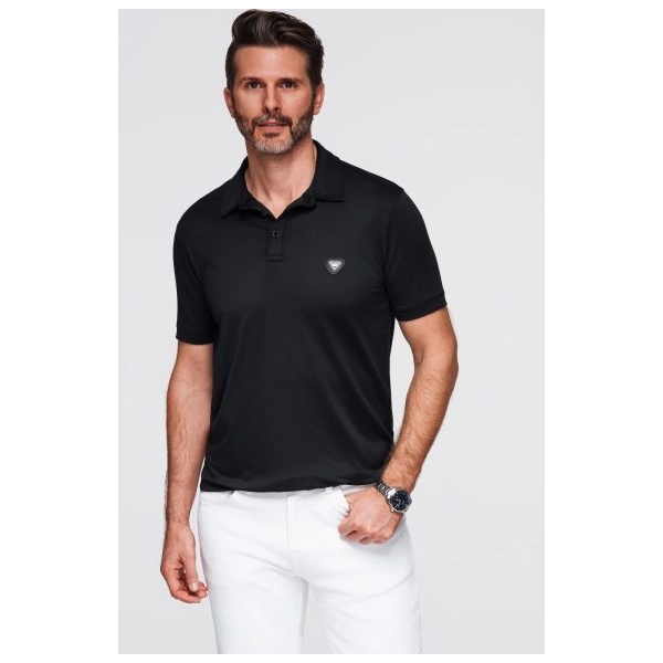 Štýlová čierna pánska polokošeľa V1 POSS-0150 - XL