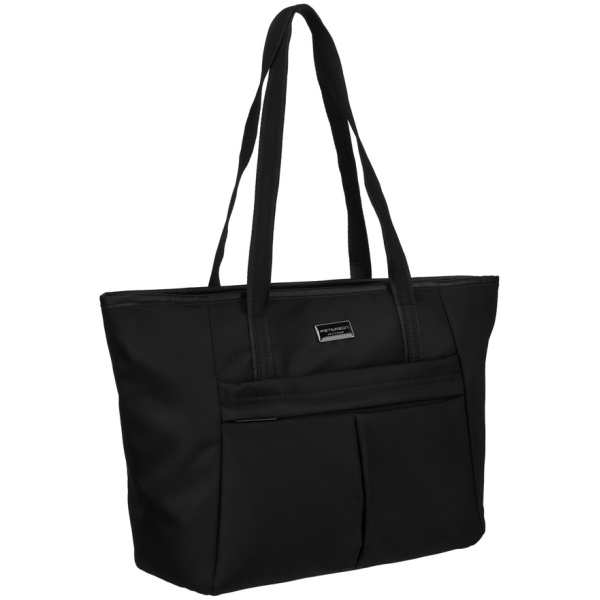 Štýlová dámska shopper kabelka v čiernej farbe – Peterson