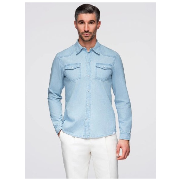 Svetlá modrá košeľa DENIM V1 SHDS-0210 - S