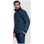 Tmavomodrá prechodná bunda so stojacím golierom V2 JALP-0260 - XL