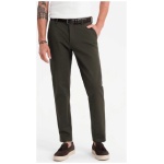 Tmavozelené chinos nohavice s jemnou textúrou V4 PACP-0184 - XXL