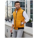Tmavožltá štýlová vesta bez kapucne - XXL