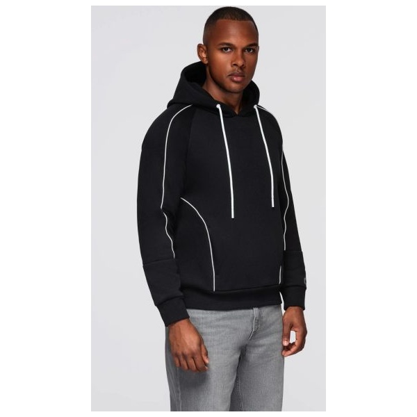 Trendy čierna mikina s pásikmi V1 SSNZ-0250 - S