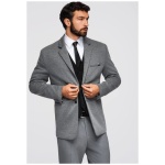 Trendy grafitové sako pre pánov V1 BLZB-0100 - XL